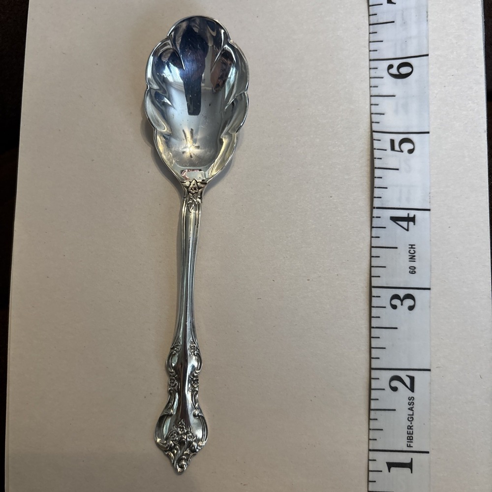 Vintage International Deep Silver Plate Sugar Shell Spoon‎ Orleans Pattern
